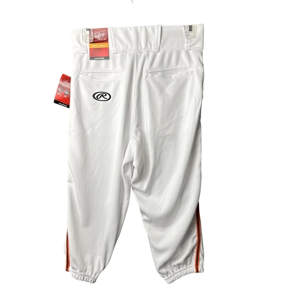 NWT Rawlings Baseball Pants Men Small White Knicker BP150K Piping Cobra Logo